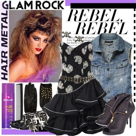 Female 80s Glam Rock Fashion